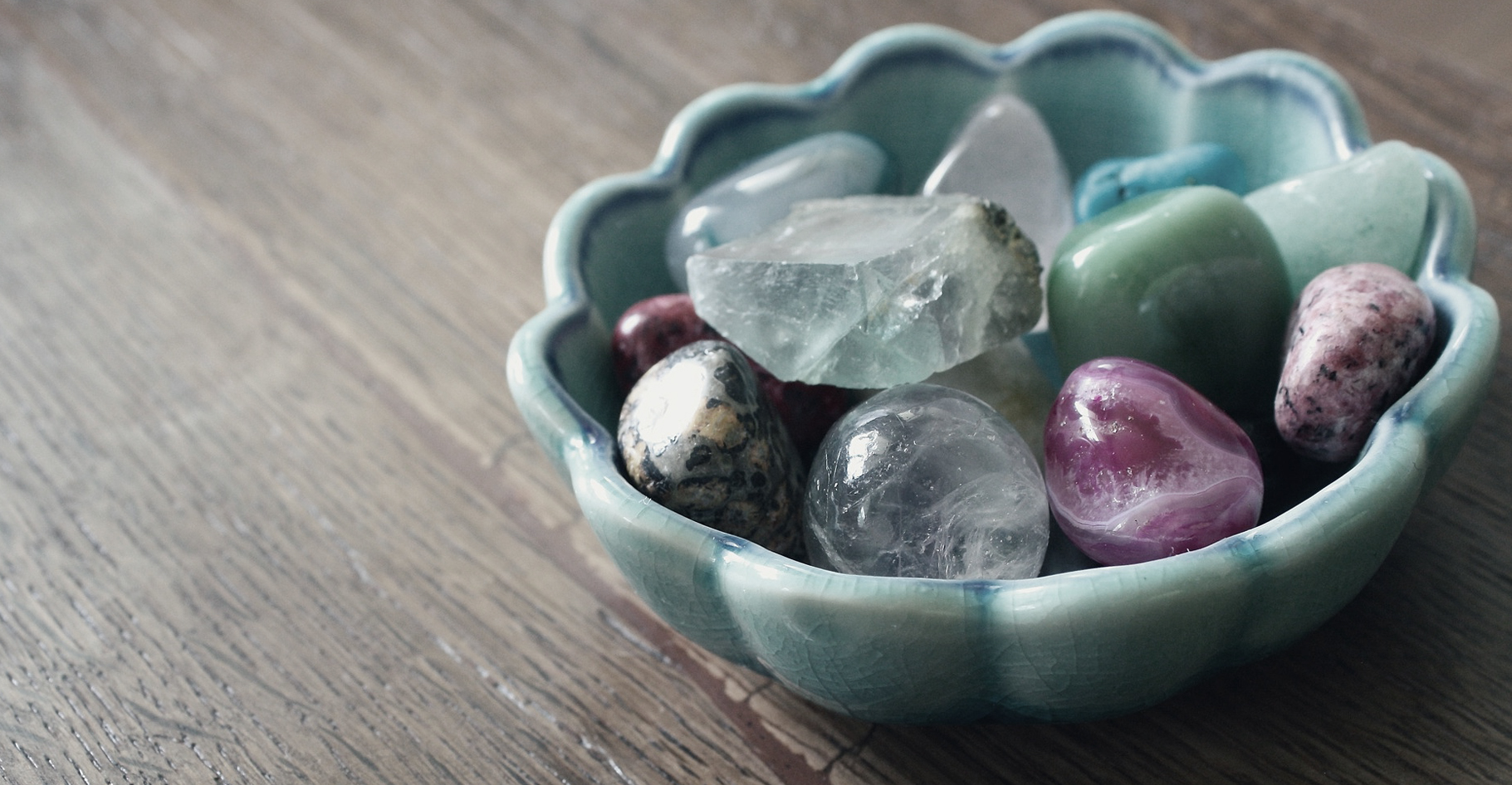 Bowl of crystals
